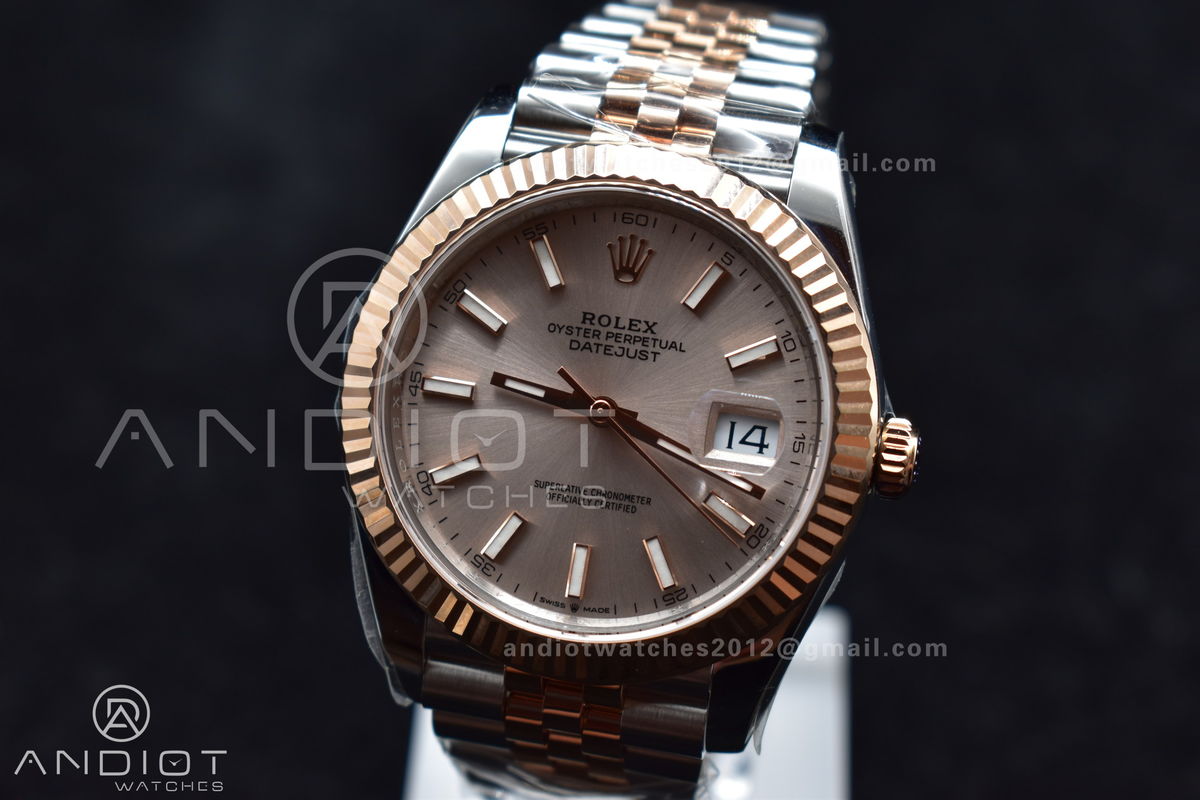DateJust 41 126331 VSF 1:1 Best Edition 904L Steel Rose Gold Dial On SS/RG Jubilee Bracelet VS3235